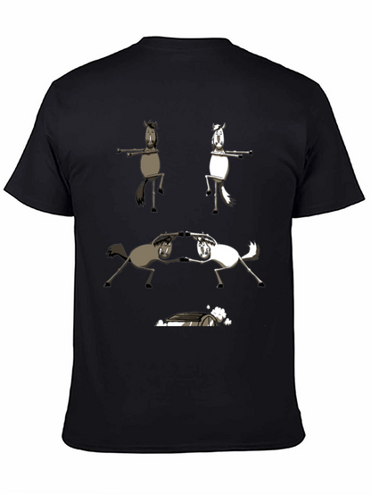 Funny Horse T-Shirt Dancing Horses Graphic Tee
