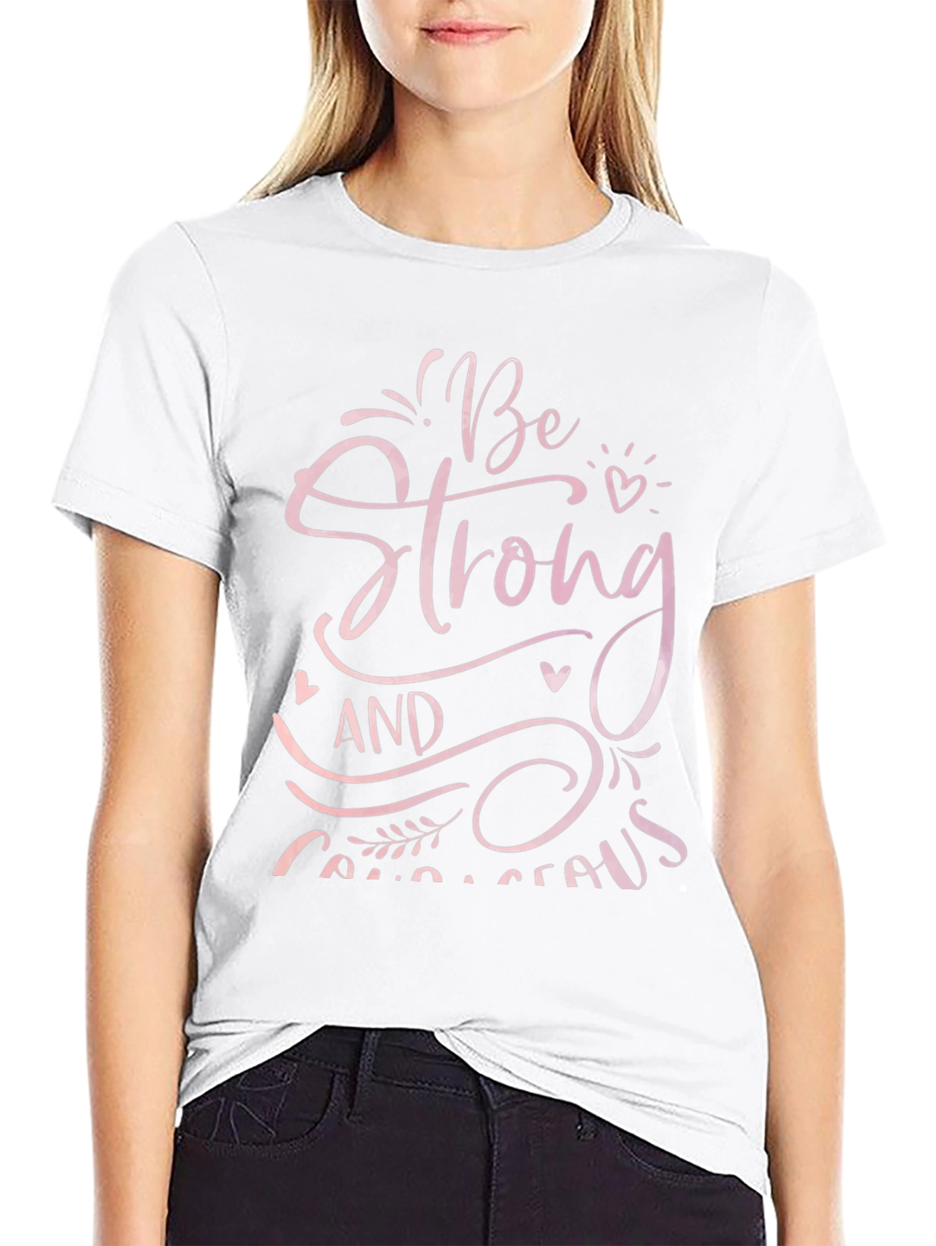 Be Strong and Courageous Black T-Shirt