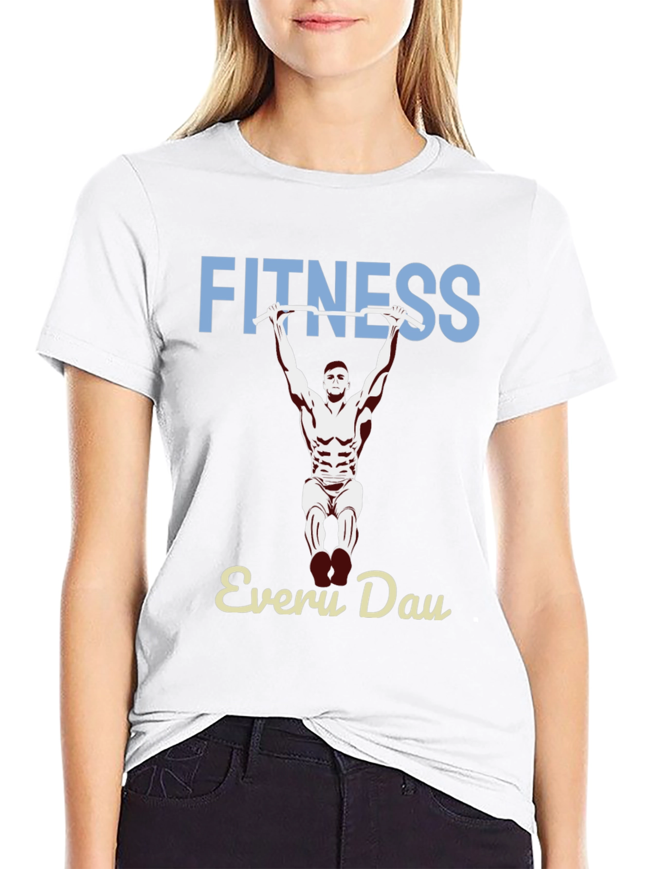 Fitness Every Day Graphic Tee - Black
