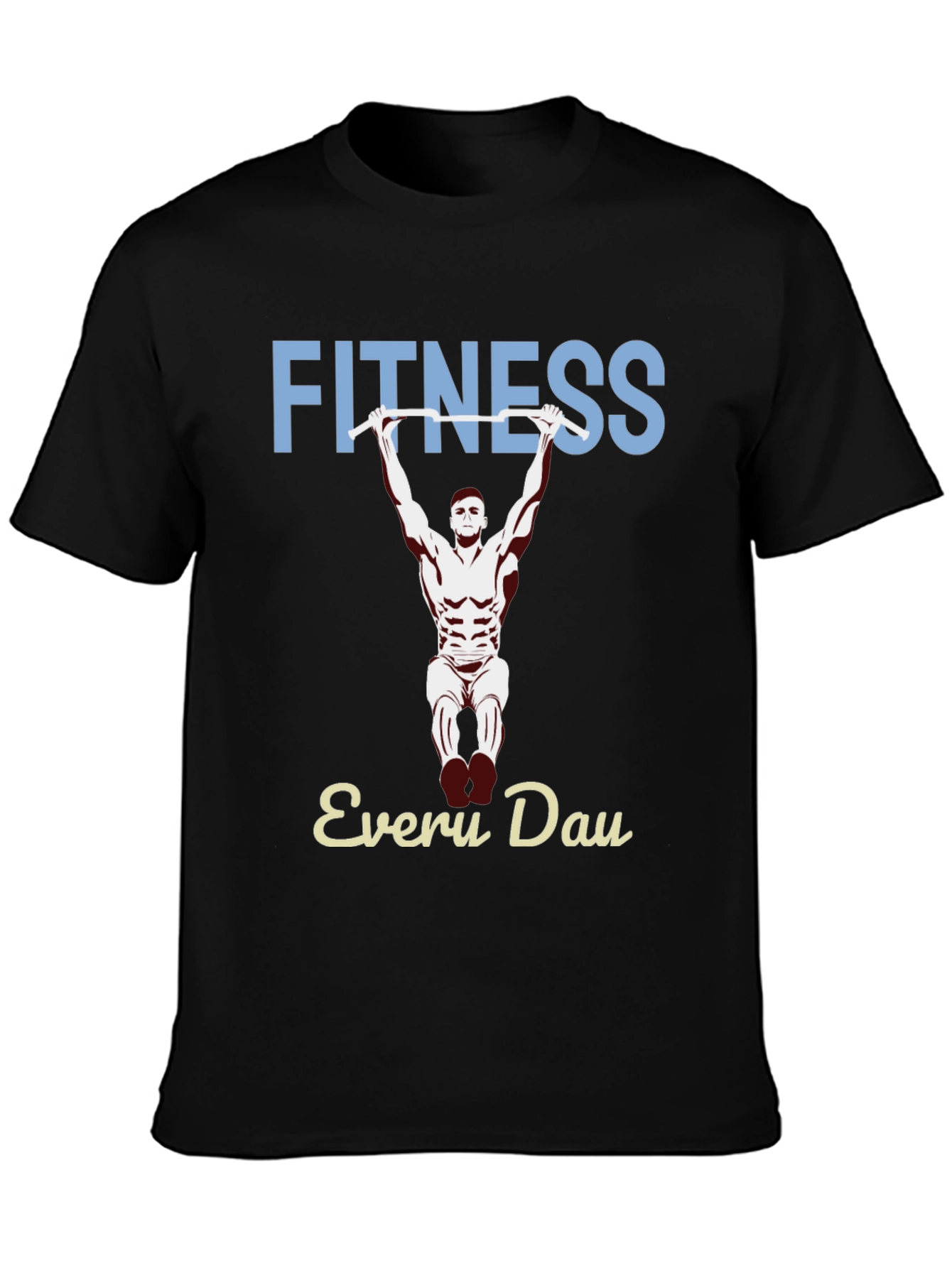 Fitness Every Day Graphic Tee - Black