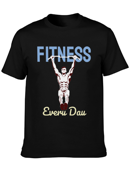 Fitness Every Day Graphic Tee - Black