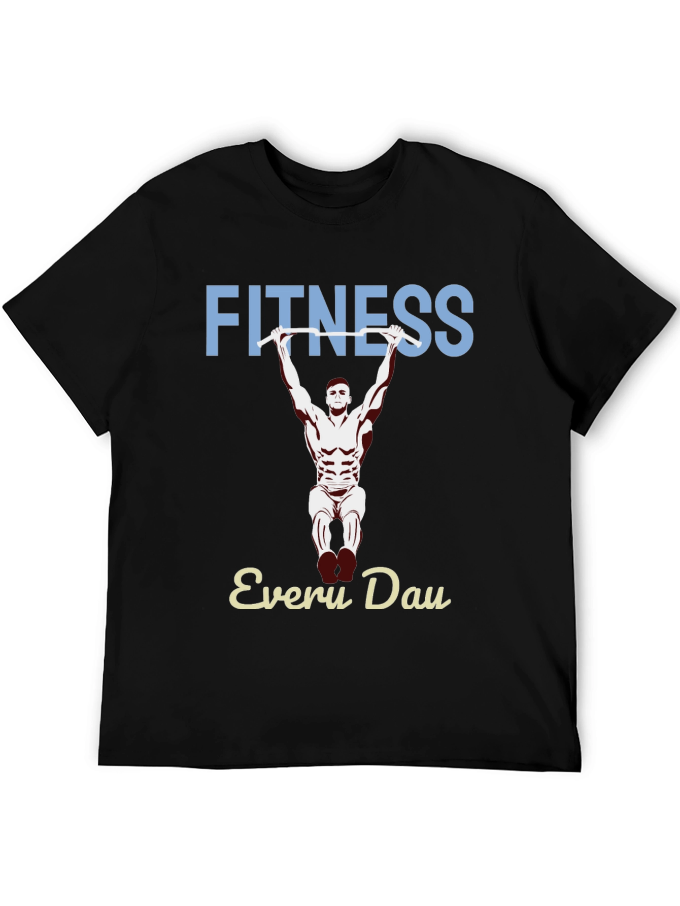 Fitness Every Day Graphic Tee - Black