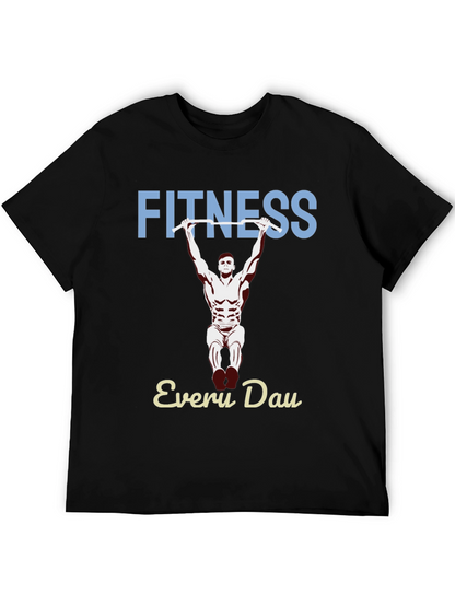 Fitness Every Day Graphic Tee - Black