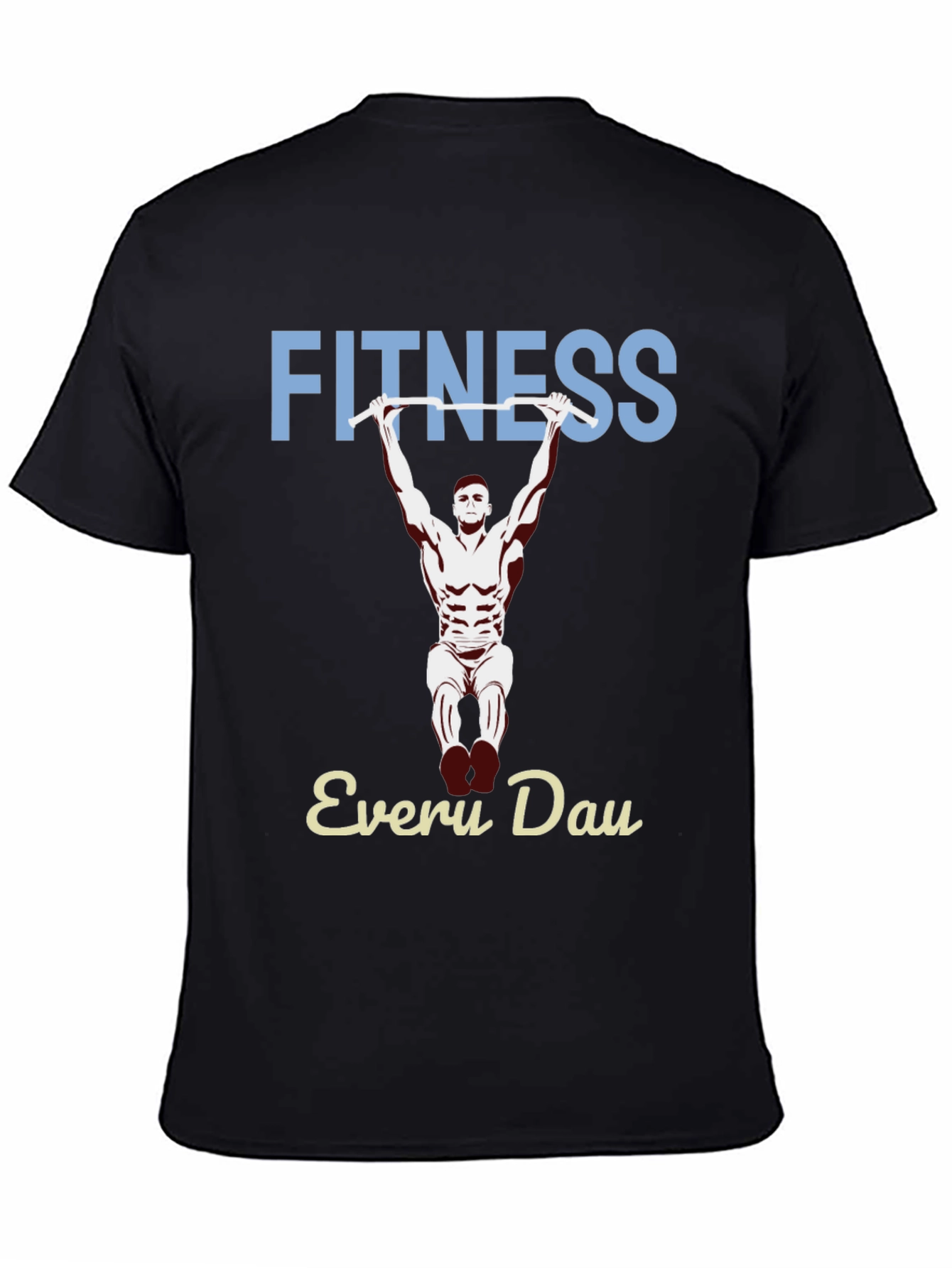 Fitness Every Day Graphic Tee - Black