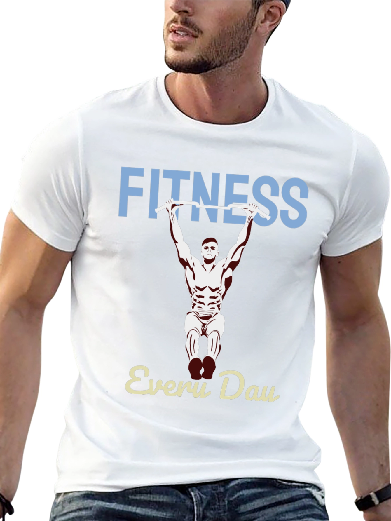 Fitness Every Day Graphic Tee - Black