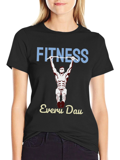 Fitness Every Day Graphic Tee - Black