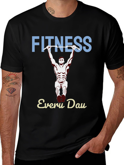 Fitness Every Day Graphic Tee - Black