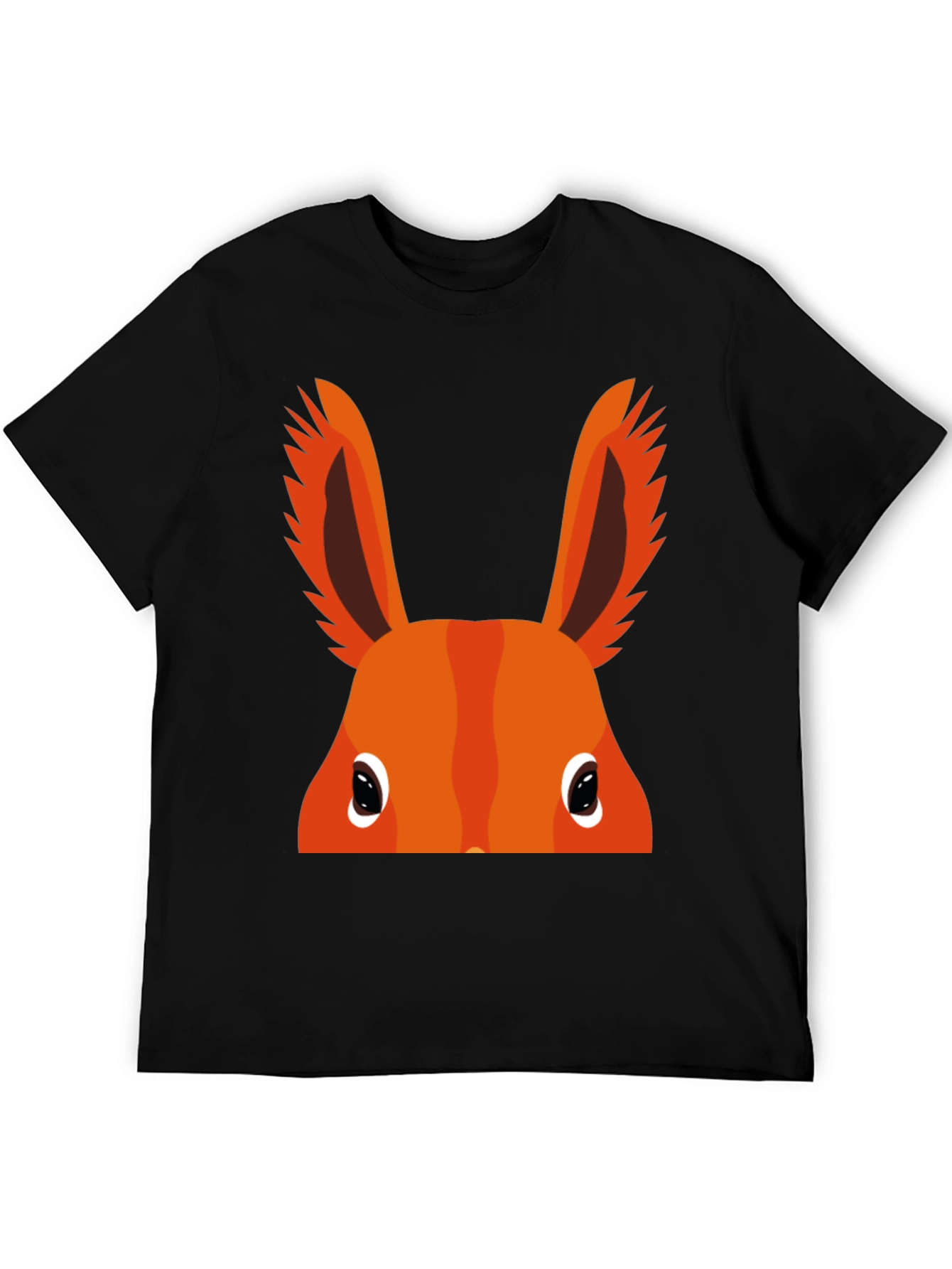 Orange Bunny Peek-a-Boo Graphic T-Shirt