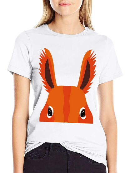 Orange Bunny Peek-a-Boo Graphic T-Shirt