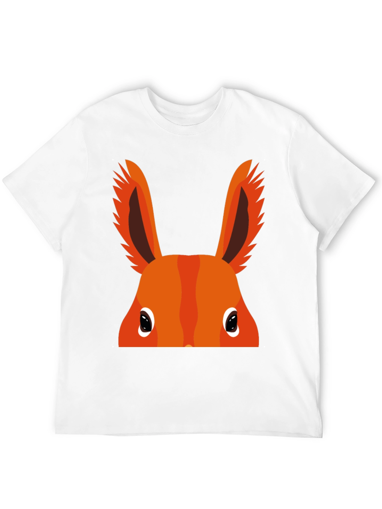 Orange Bunny Peek-a-Boo Graphic T-Shirt