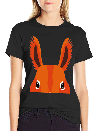 Orange Bunny Peek-a-Boo Graphic T-Shirt