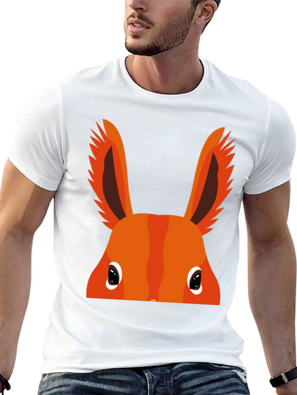 Orange Bunny Peek-a-Boo Graphic T-Shirt