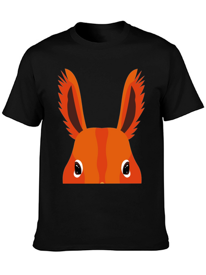 Orange Bunny Peek-a-Boo Graphic T-Shirt