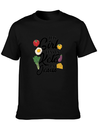 Keto & Jesus T-Shirt: This Girl Runs On...