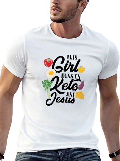 Keto & Jesus T-Shirt: This Girl Runs On...