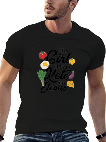 Keto & Jesus T-Shirt: This Girl Runs On...