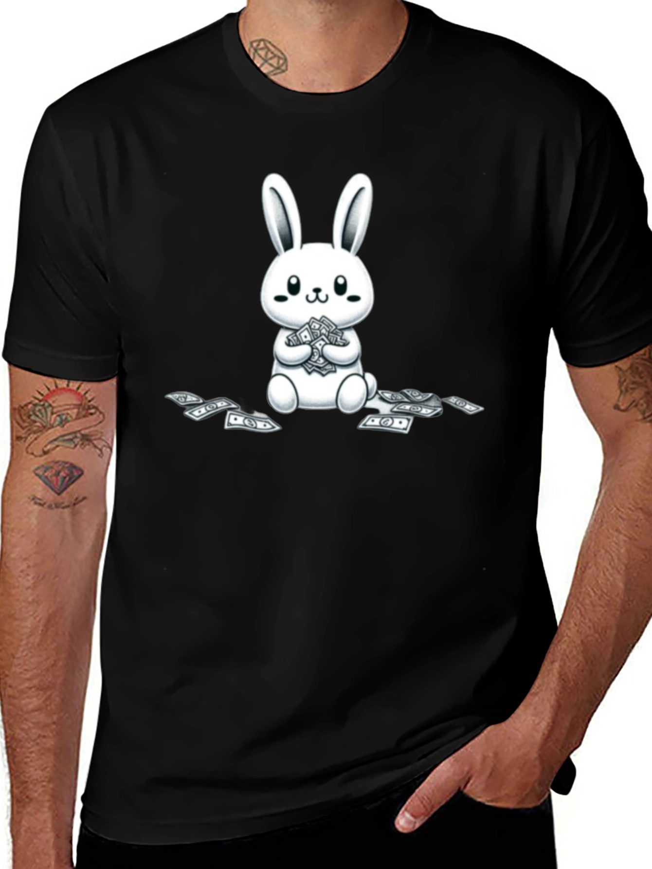 Bunny Money T-Shirt - Cute & Playful Design