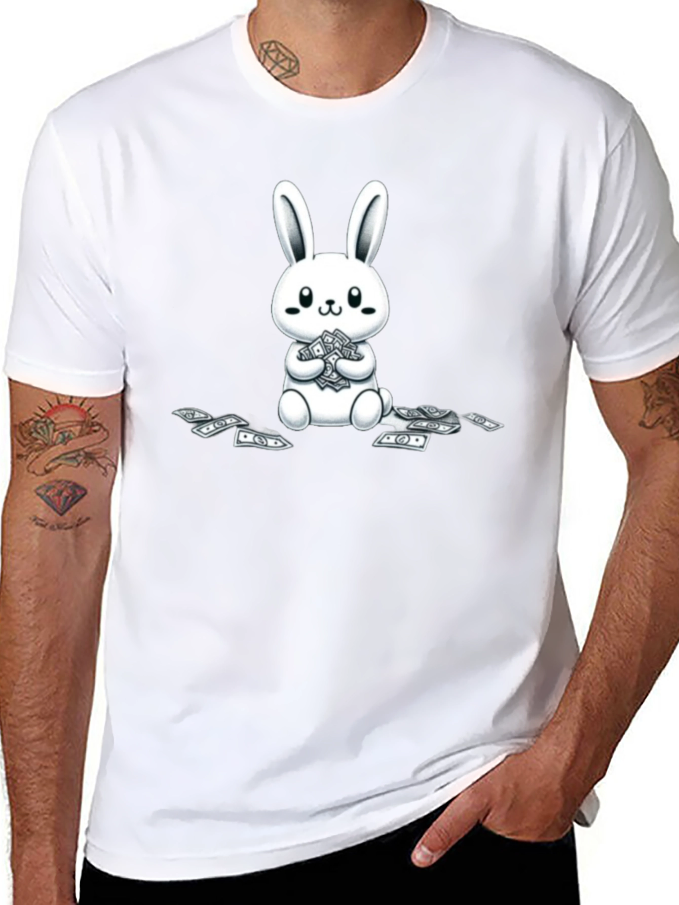 Bunny Money T-Shirt - Cute & Playful Design
