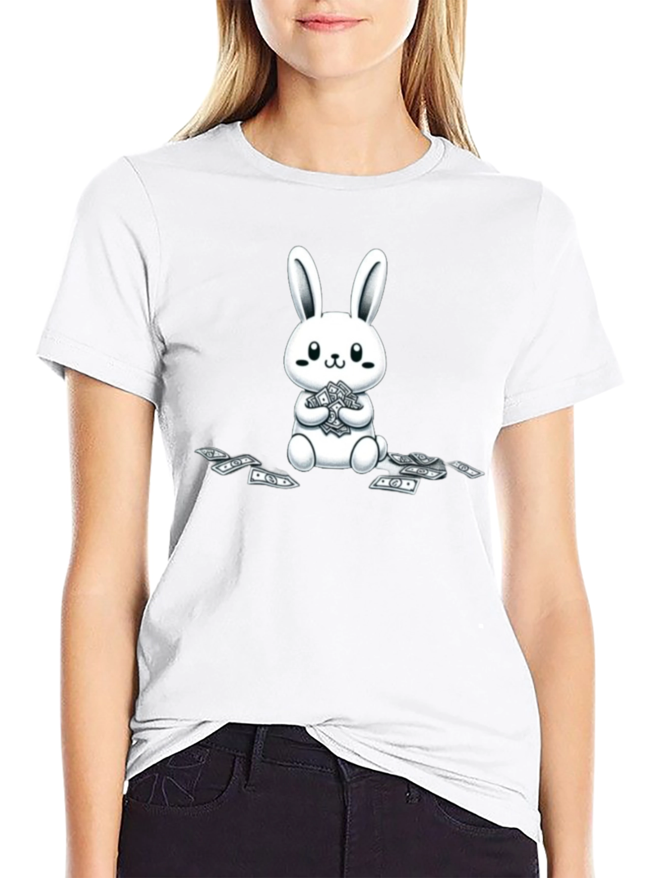Bunny Money T-Shirt - Cute & Playful Design