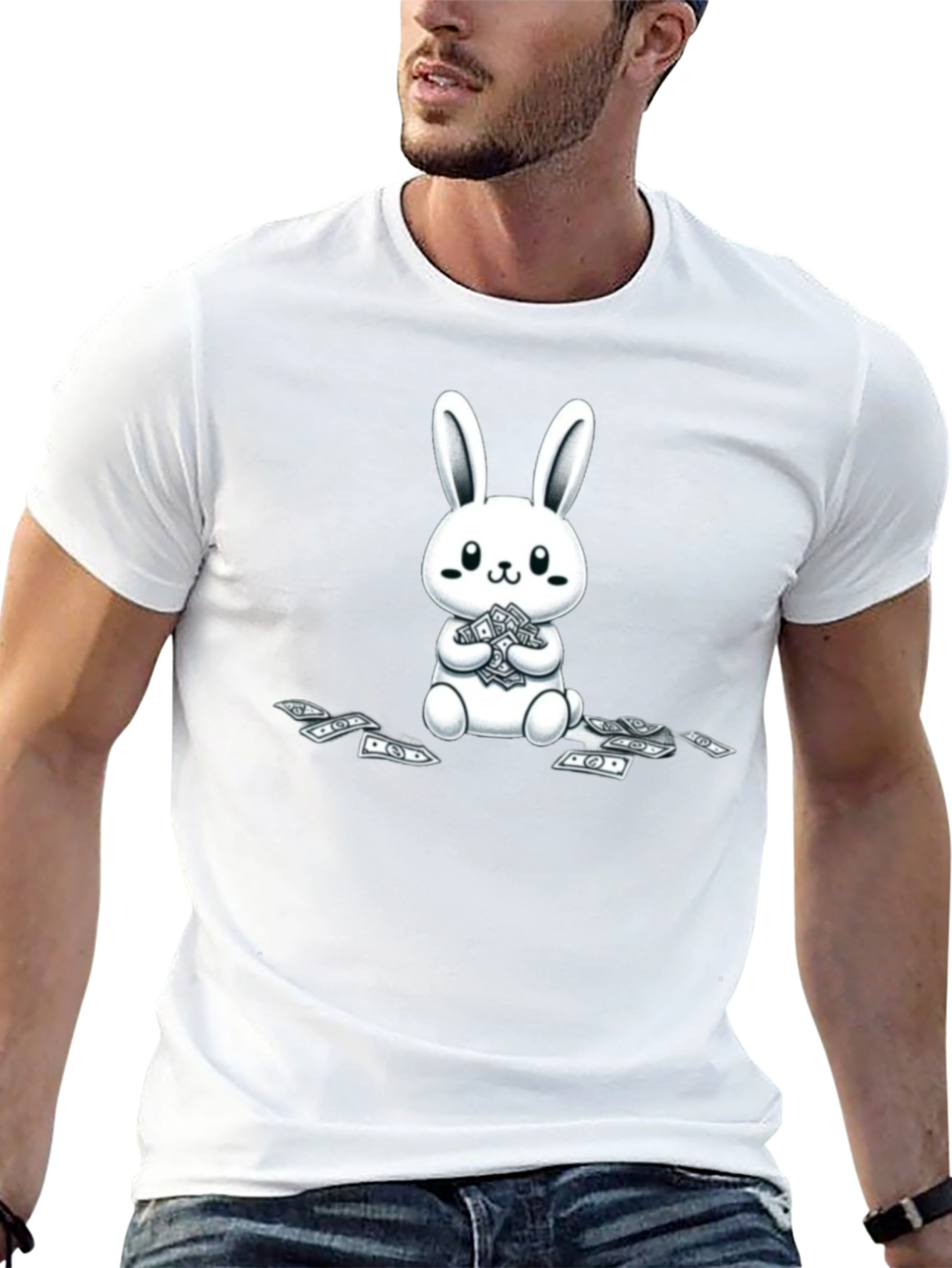 Bunny Money T-Shirt - Cute & Playful Design