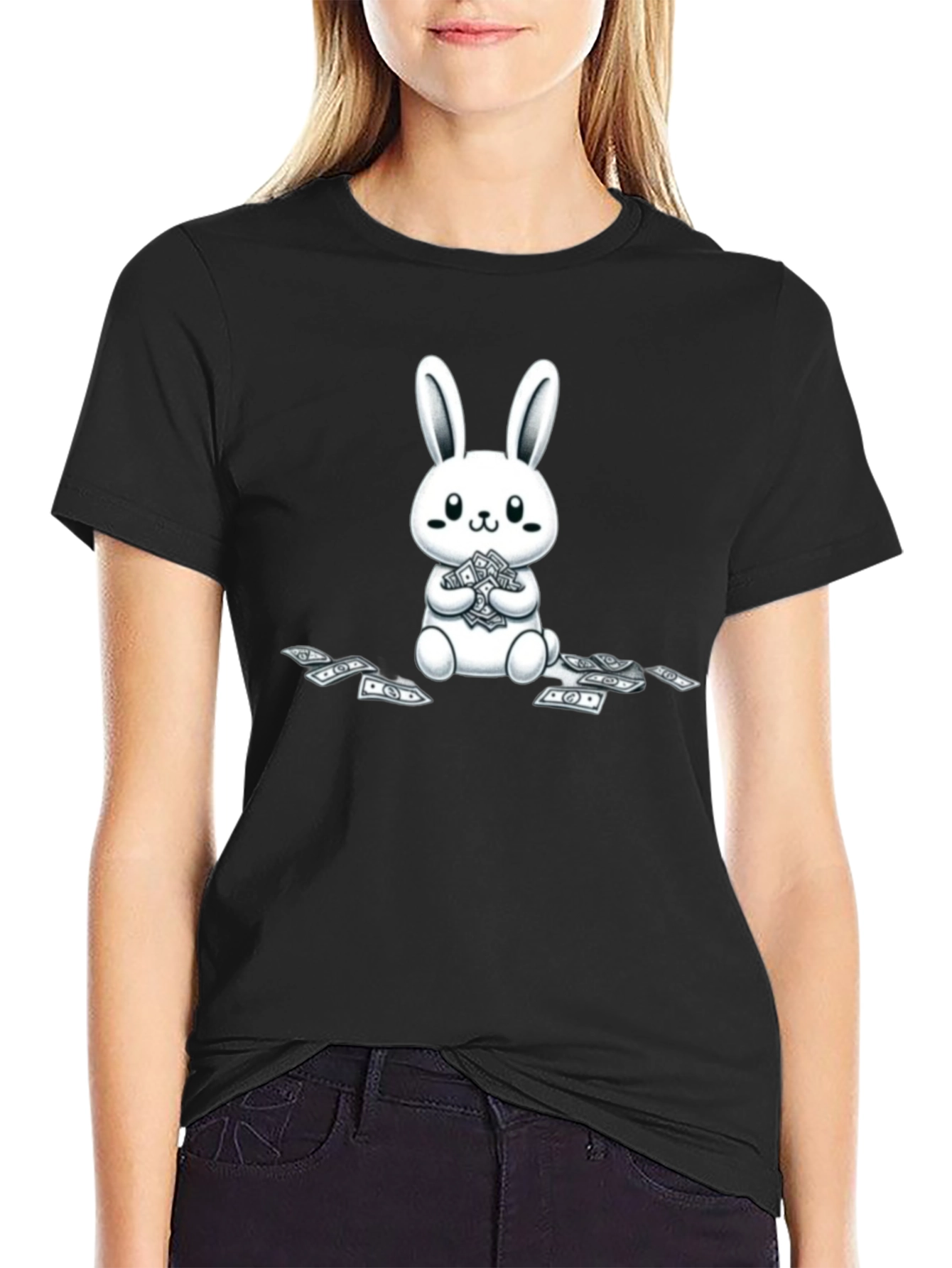 Bunny Money T-Shirt - Cute & Playful Design
