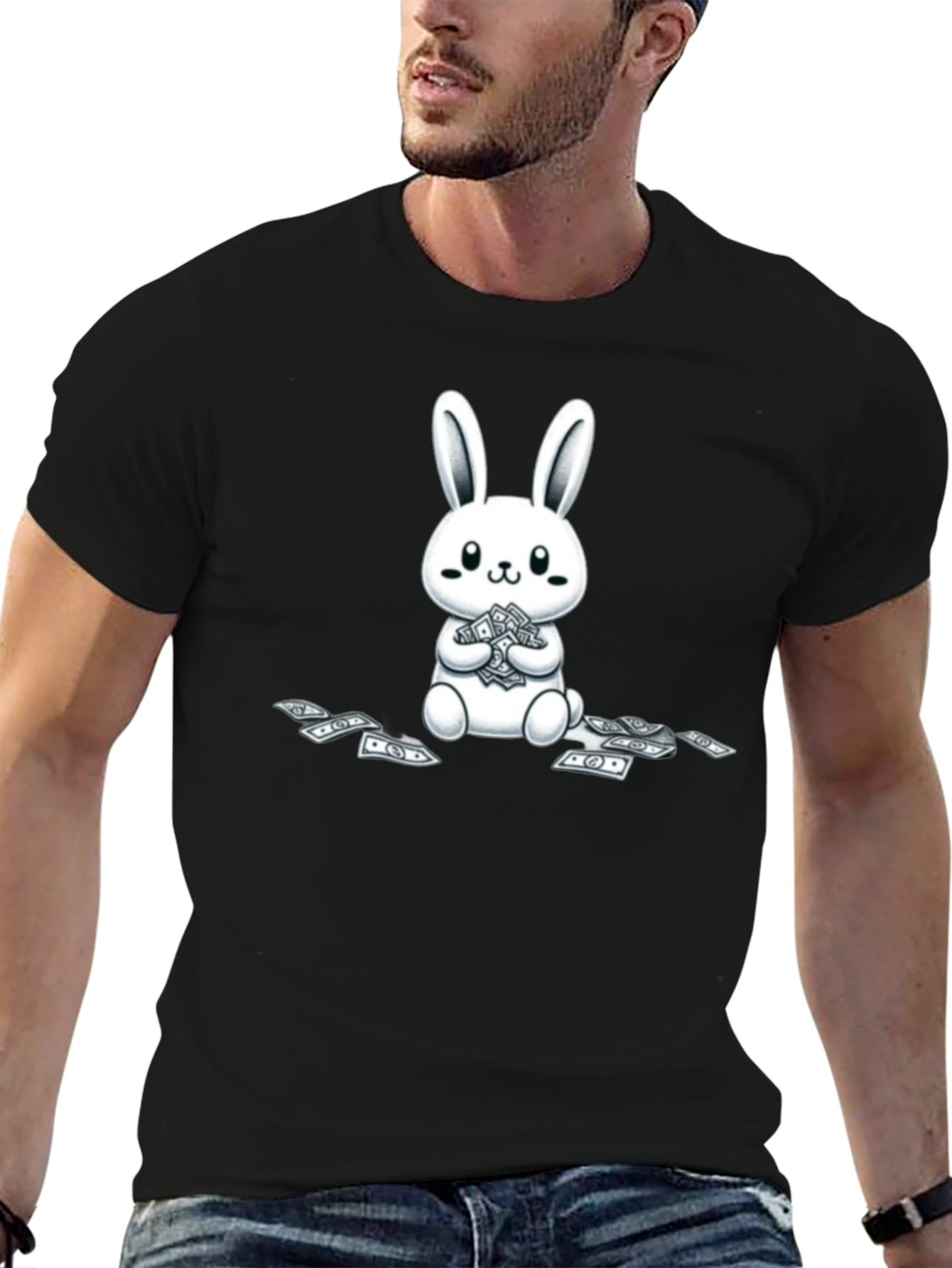 Bunny Money T-Shirt - Cute & Playful Design