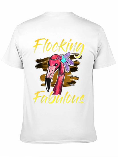 Flocking Fabulous Flamingo Graphic T-Shirt