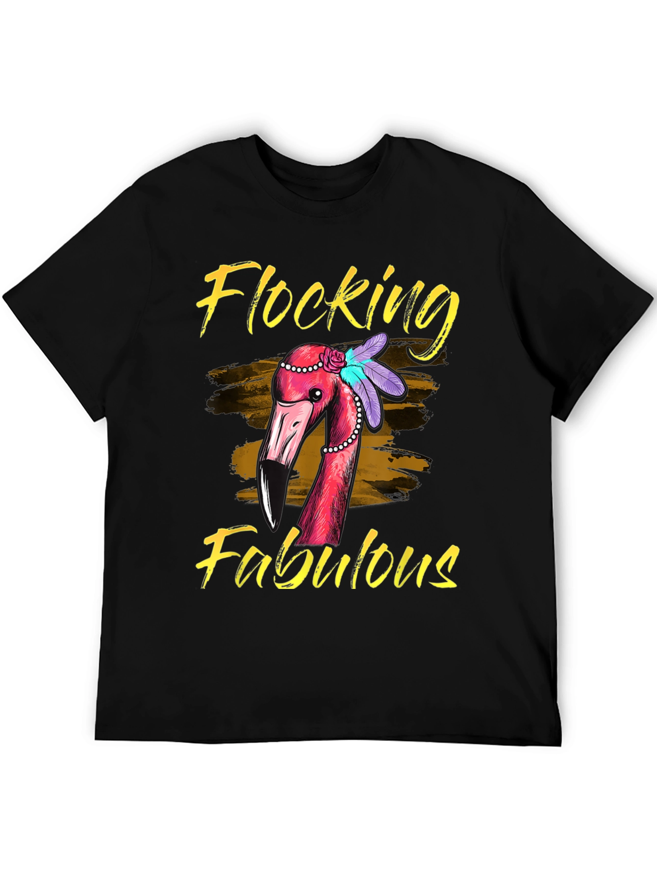 Flocking Fabulous Flamingo Graphic T-Shirt