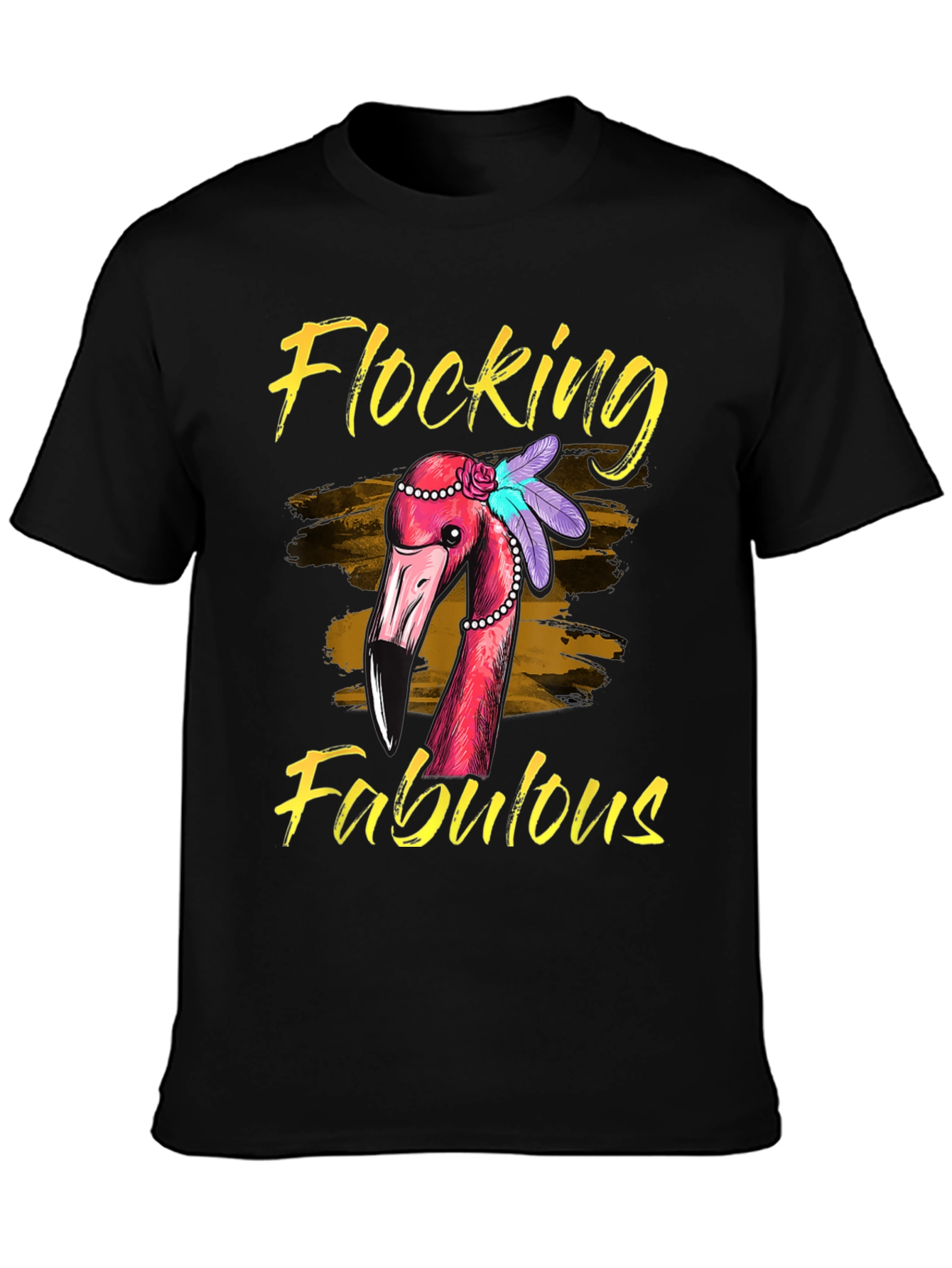 Flocking Fabulous Flamingo Graphic T-Shirt