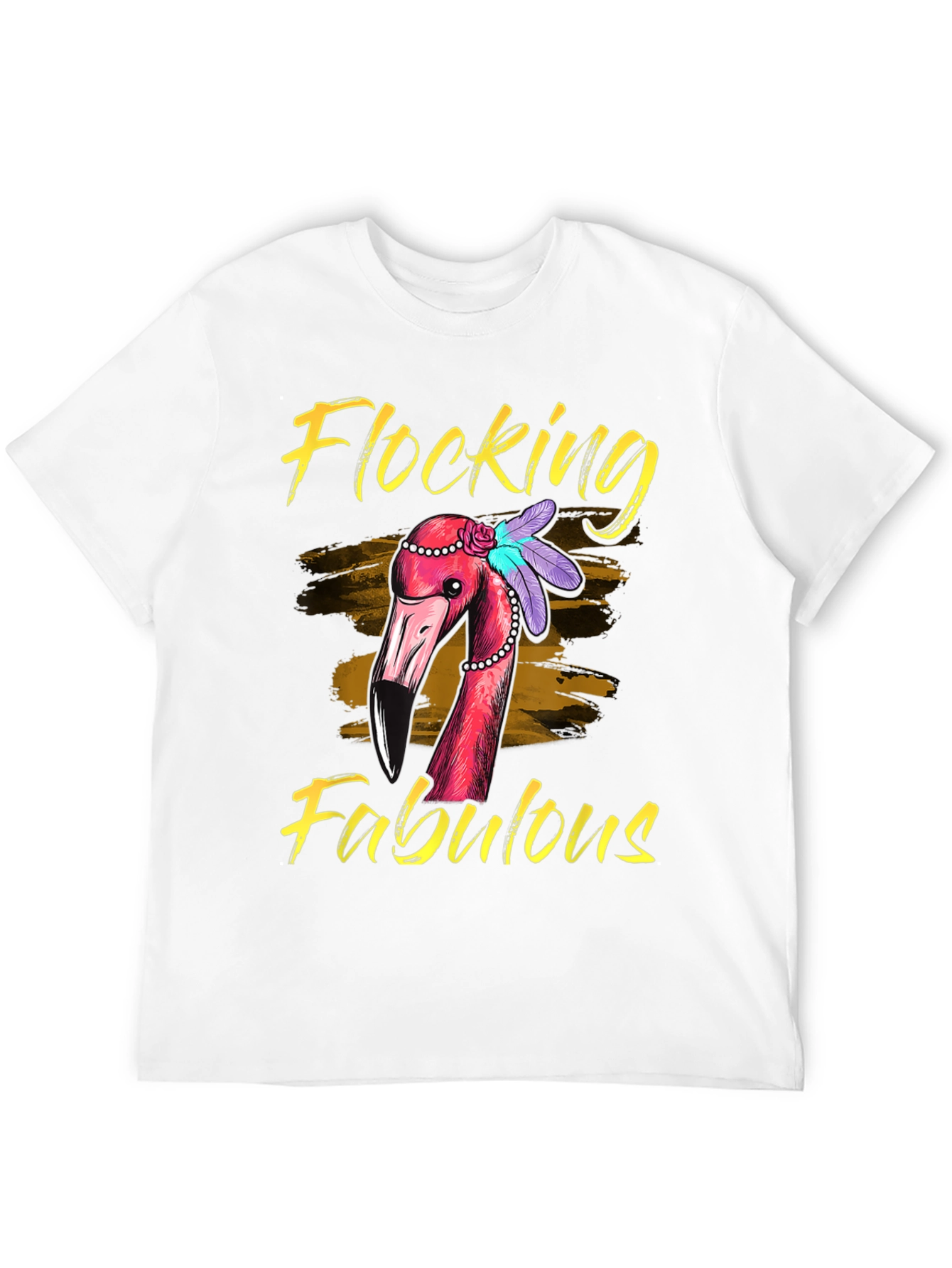 Flocking Fabulous Flamingo Graphic T-Shirt