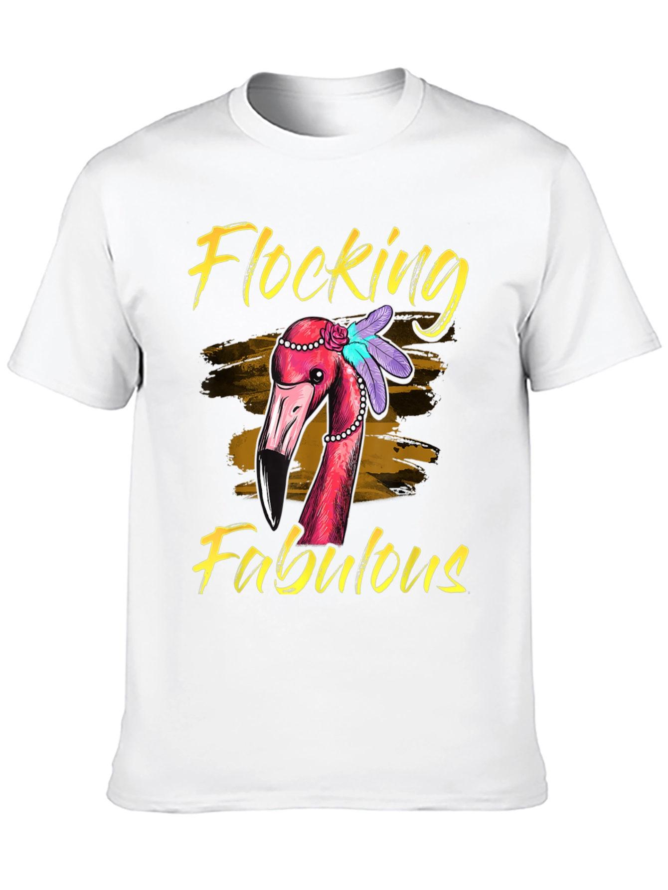 Flocking Fabulous Flamingo Graphic T-Shirt