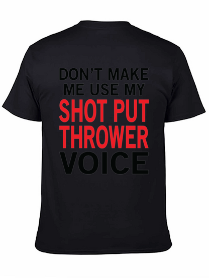 Shot Put Thrower Voice Black T-Shirt