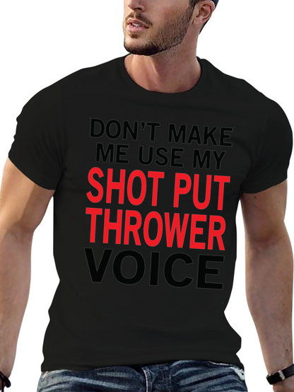 Shot Put Thrower Voice Black T-Shirt