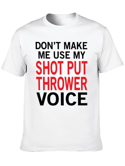 Shot Put Thrower Voice Black T-Shirt