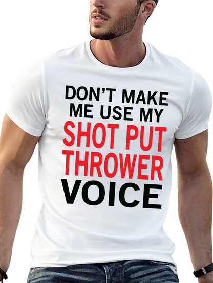 Shot Put Thrower Voice Black T-Shirt