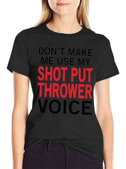 Shot Put Thrower Voice Black T-Shirt