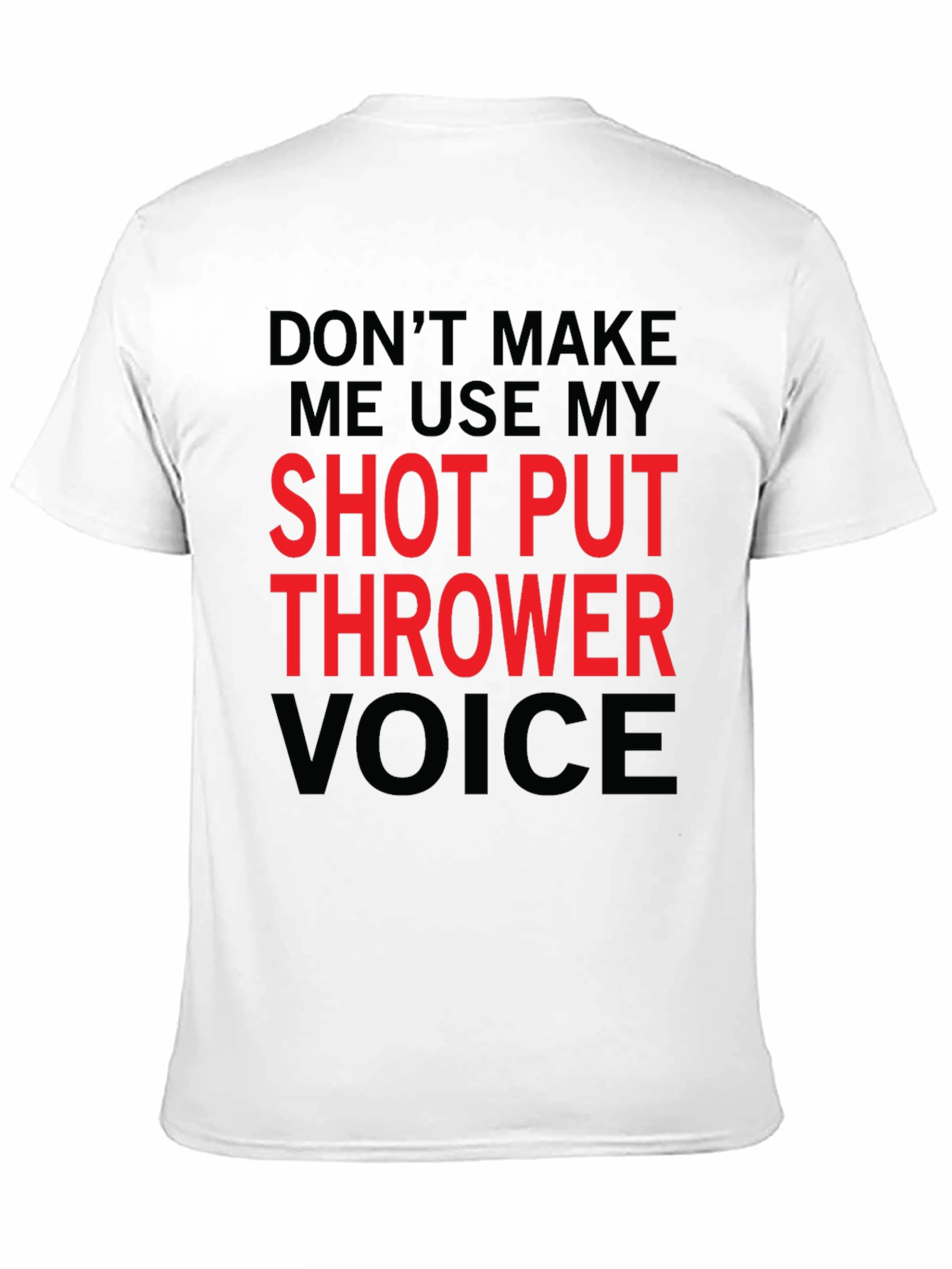 Shot Put Thrower Voice Black T-Shirt