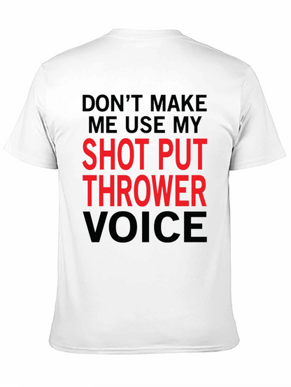 Shot Put Thrower Voice Black T-Shirt