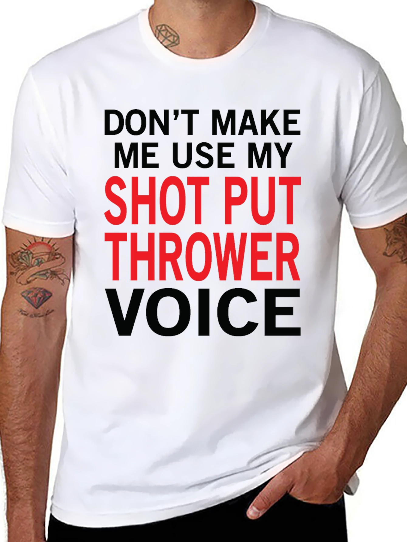Shot Put Thrower Voice Black T-Shirt