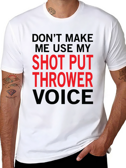 Shot Put Thrower Voice Black T-Shirt