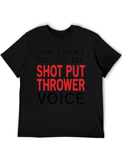 Shot Put Thrower Voice Black T-Shirt