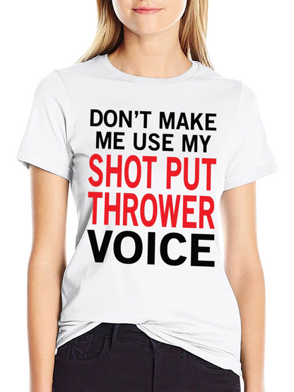 Shot Put Thrower Voice Black T-Shirt