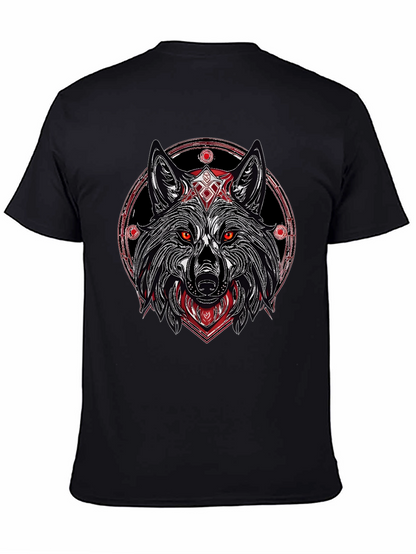 Wolf Graphic Tee - Black Stylish Print