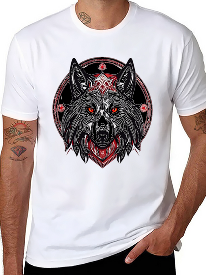Wolf Graphic Tee - Black Stylish Print