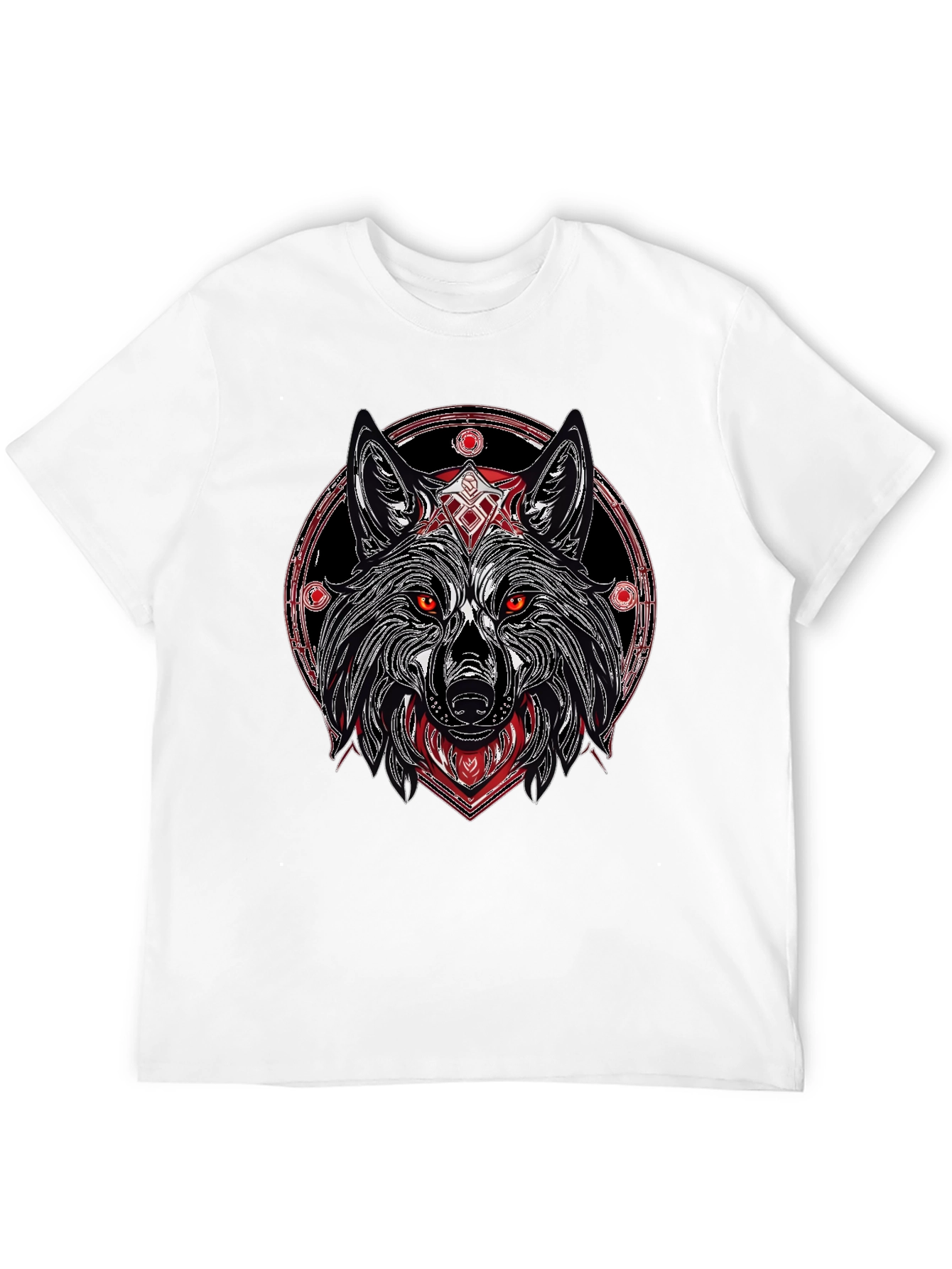 Wolf Graphic Tee - Black Stylish Print