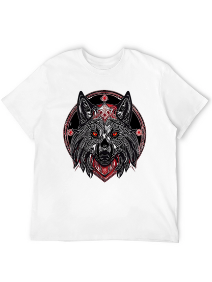 Wolf Graphic Tee - Black Stylish Print