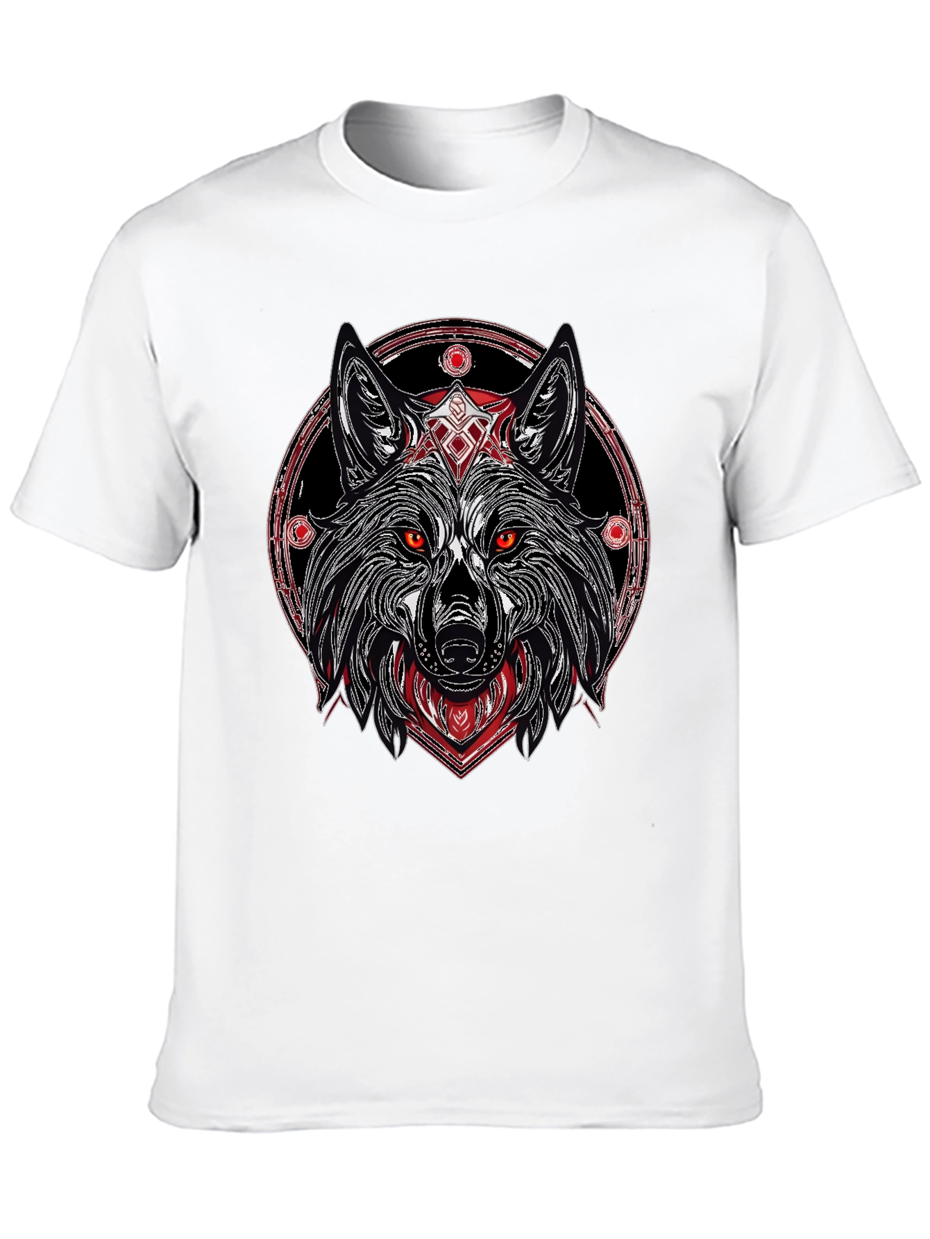 Wolf Graphic Tee - Black Stylish Print