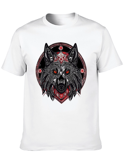 Wolf Graphic Tee - Black Stylish Print