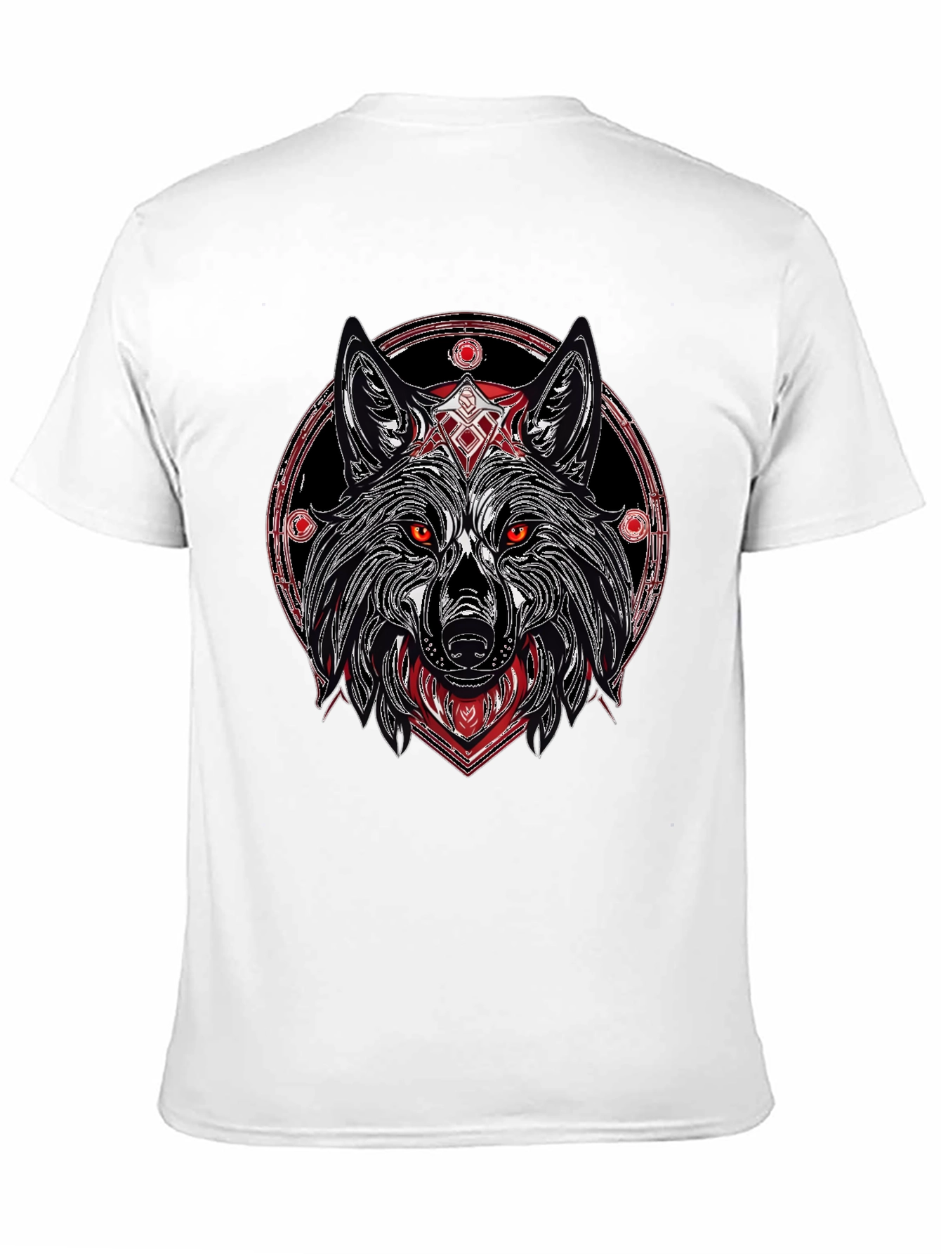 Wolf Graphic Tee - Black Stylish Print