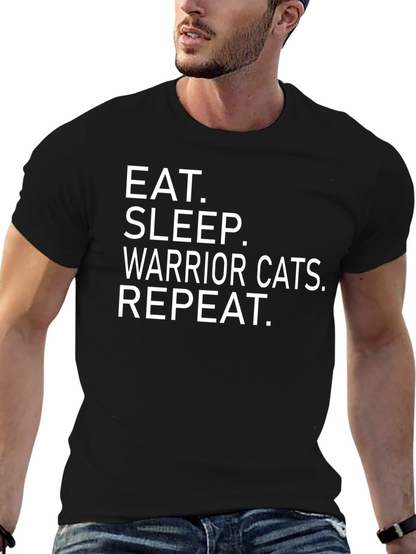 Eat Sleep Warrior Cats Repeat T-Shirt
